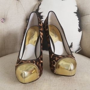 Michael Kors Leopard Calfhair Heels